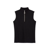 Compass Sleeveless Quarter Zip Top