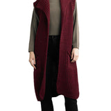Cable Knit Duster Vest by Tempo Paris