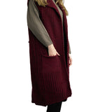 Cable Knit Duster Vest by Tempo Paris