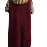Cable Knit Duster Vest by Tempo Paris