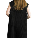 Cable Knit Duster Vest by Tempo Paris