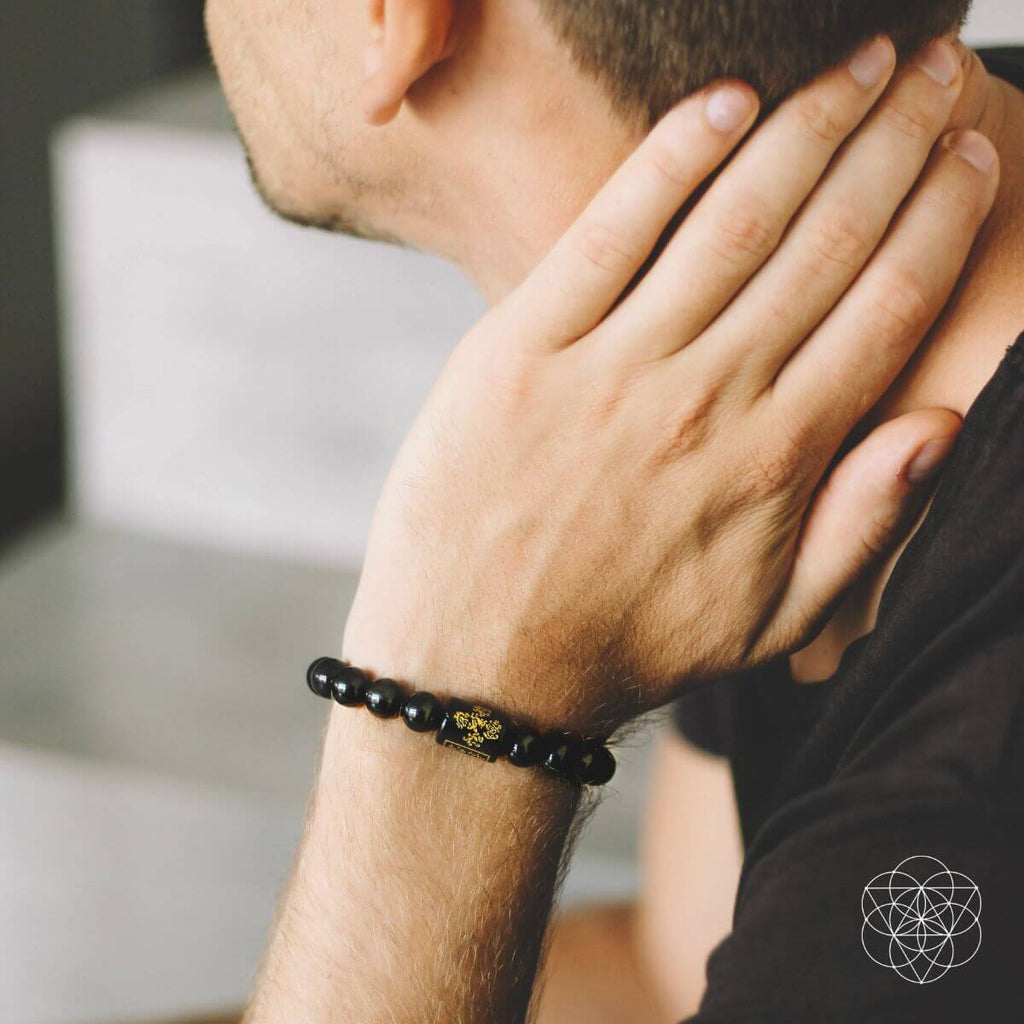 Rainbow Obsidian Protection Bracelet