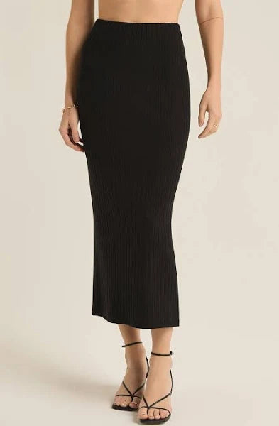 RIBBED MAXI SKIRT