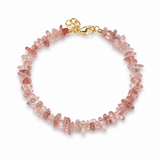 Strawberry Quartz Crystal Bracelet