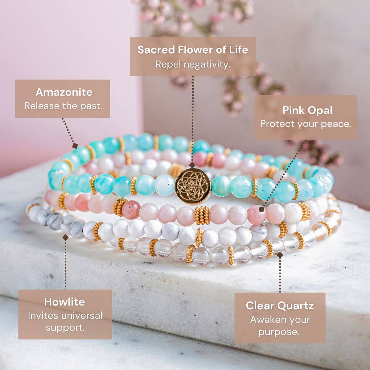 Stress Reliever Bracelet Pack of 4