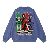 The Hex Girls Vintage Acid Wash Oversize Sweatshirt