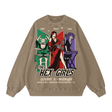 The Hex Girls Vintage Acid Wash Oversize Sweatshirt